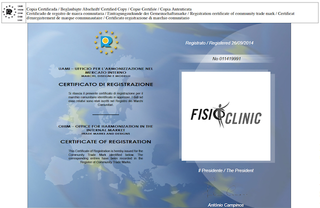 Fisioclinic ® Marchio registrato Trademark